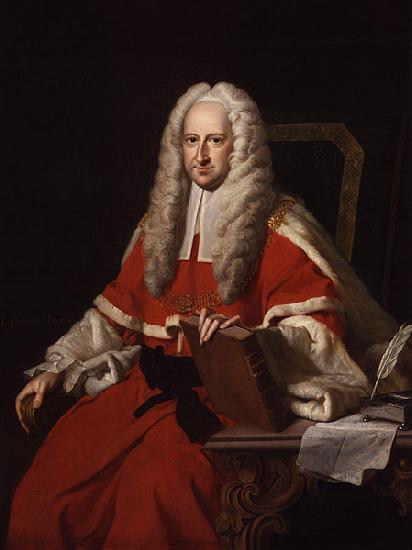 Thomas Hudson Portrait of Sir John Willes oil painting picture